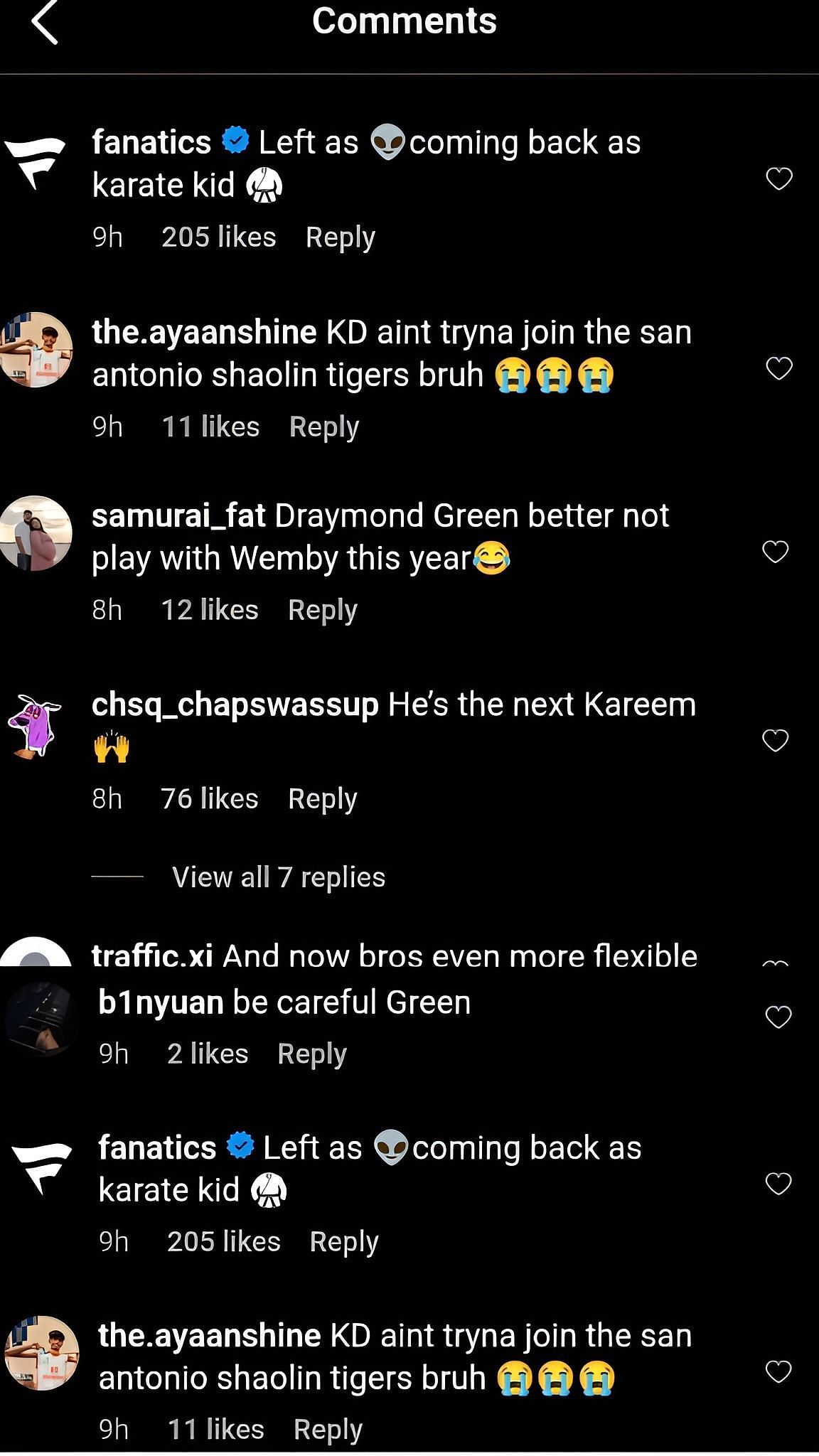 Comments on the post